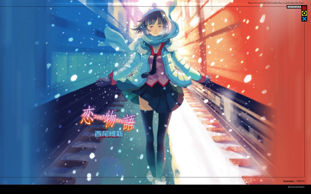 Rossimoh2's tweet photo. #koimonogatari has the most breathtaking volume illustration arts of any #monogatari volume so far. https://t.co/zhN9uq9LMn