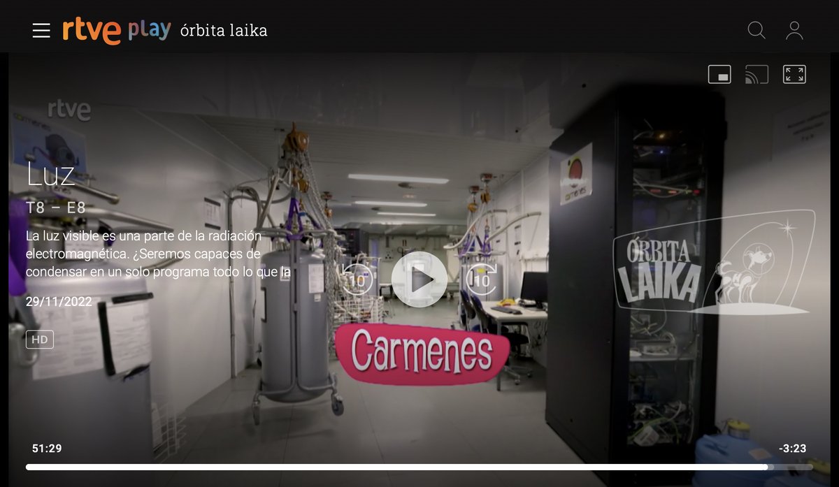 En el programa sobre la luz de <a href="/orbitalaika_tve/">Órbita Laika</a> reportaje sobre <a href="/CalarAltoObs/">Calar Alto Obs.Astr.</a> y sobre <a href="/CARMENES_exopl/">Carmenes Exoplanets</a> 
👉ver min 51:20 en:
rtve.es/play/videos/or…
