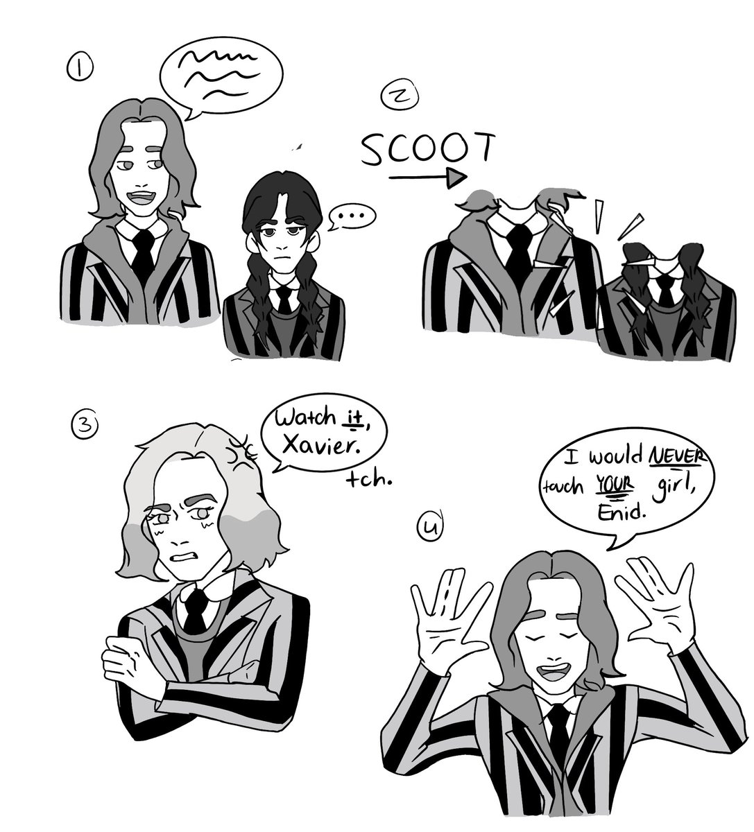 crystal 🐌 wenclair brainrot on Twitter: "enid's platonic(?) jealousy #wenclair #wednesdayaddams