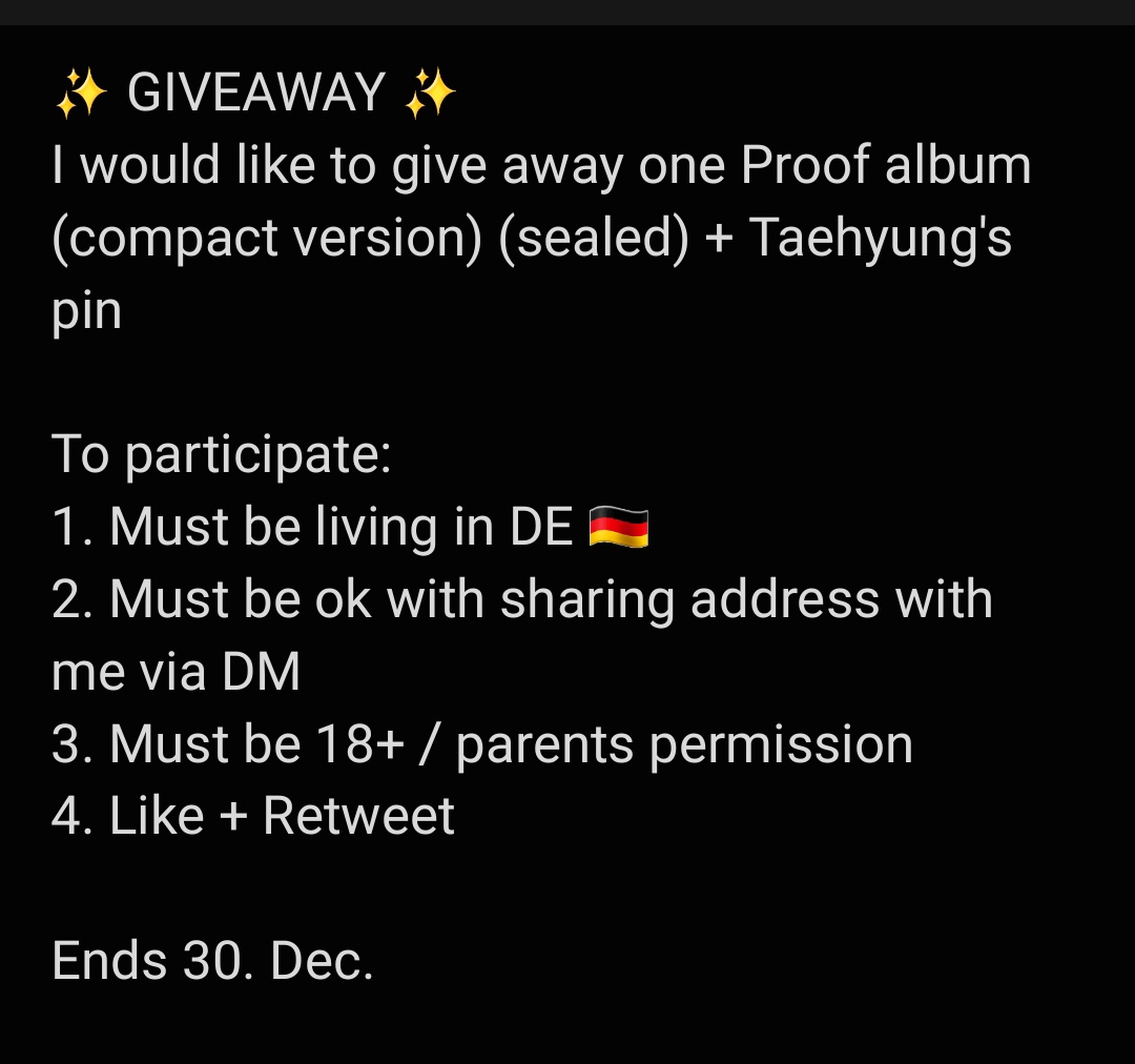 BTS_FanIND's tweet photo. Hello! 

As this rollercoaster year is ending. I would like to do a tiny giveaway to celebrate Taehyung's birthday. 

I would appreciate if people can share with retweets, even if they dont want to participate, as I have small audience.
Rules are simple and attached. 💜🍀

- Bee https://t.co/CEsdUKmA9y