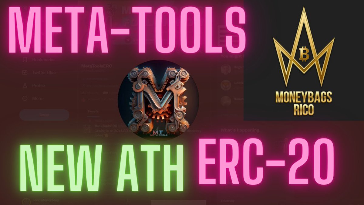 RicoMoneybags's tweet photo. MetaTools Token | $METS NEW ATH | ERC-20 GEM

@MetaToolsERC

Latest💰Movie : https://t.co/P7Z5joYGF3 👀

 $METS #METS #MetaTools #ERC #ETH #UTILITY #100xgem #BOTW #Trending #TrendingNow #ALPHA https://t.co/ScNepjPDnd