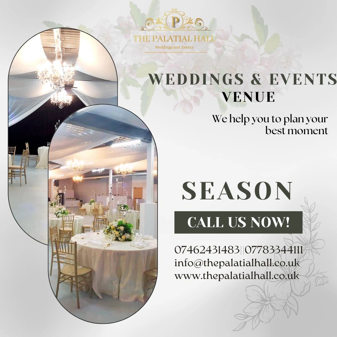 ThePalatialHall's tweet photo. We are still taken bookings for 2023-2024. 

https://t.co/OHAQxKIxkB
info@thepalatialhall.co.uk
Tel:07462431483/ 07783344111 https://t.co/p29FVMAE40