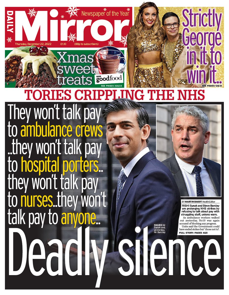 Thursday's Mirror: 'Deadly silence' #BBCPapers #TomorrowsPapersToday bbc.in/3WfqOwZ