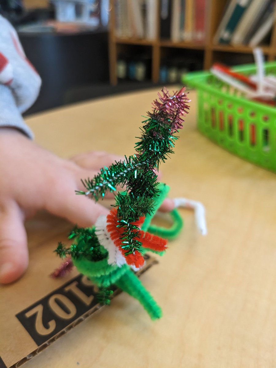We made our own pine trees to match the book A Porcupine in a Pine Tree! <a href="/SMCDSB_MAC/">St. Michael the Arch</a>