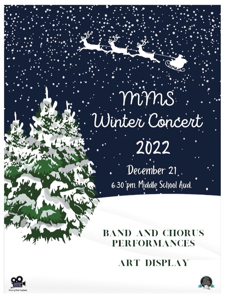 Millbrookmsart's tweet photo. Student work on display for the winter concert! Great job to all artists and musicians! Program cover by Faith Burnfeindt #artdisplay #mmsart2224 @MMSBlazers @millbrookcsdart @MillbrookCSD_NY https://t.co/7sWsPQPxfY