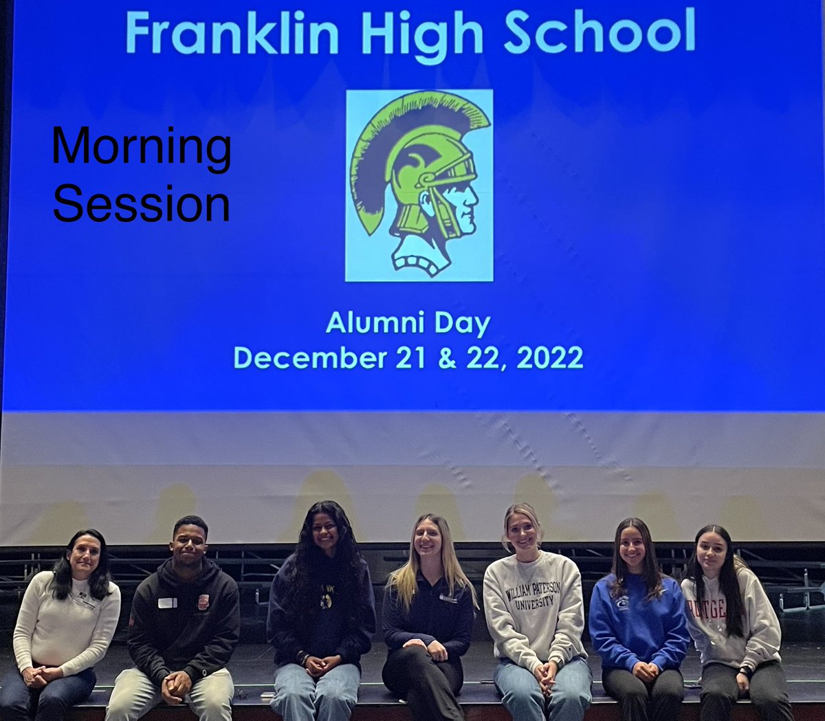 NInzano_FTPS's tweet photo. Franklin HS Alumni Day- 1st Day. We had a lot  of amazing Alumni come back to speak to Juniors. https://t.co/D1LwiFUBEf