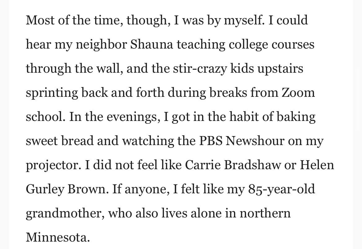 O_Myszkowski's tweet photo. new newsletter is hot and alive right here. I wrote about living in all the different configurations of my 20s! particularly by myself, during the pandemic. it would make me so happy if you gave it a read. https://t.co/Jxcc62b6Dr https://t.co/XBaCJ5o4Zf