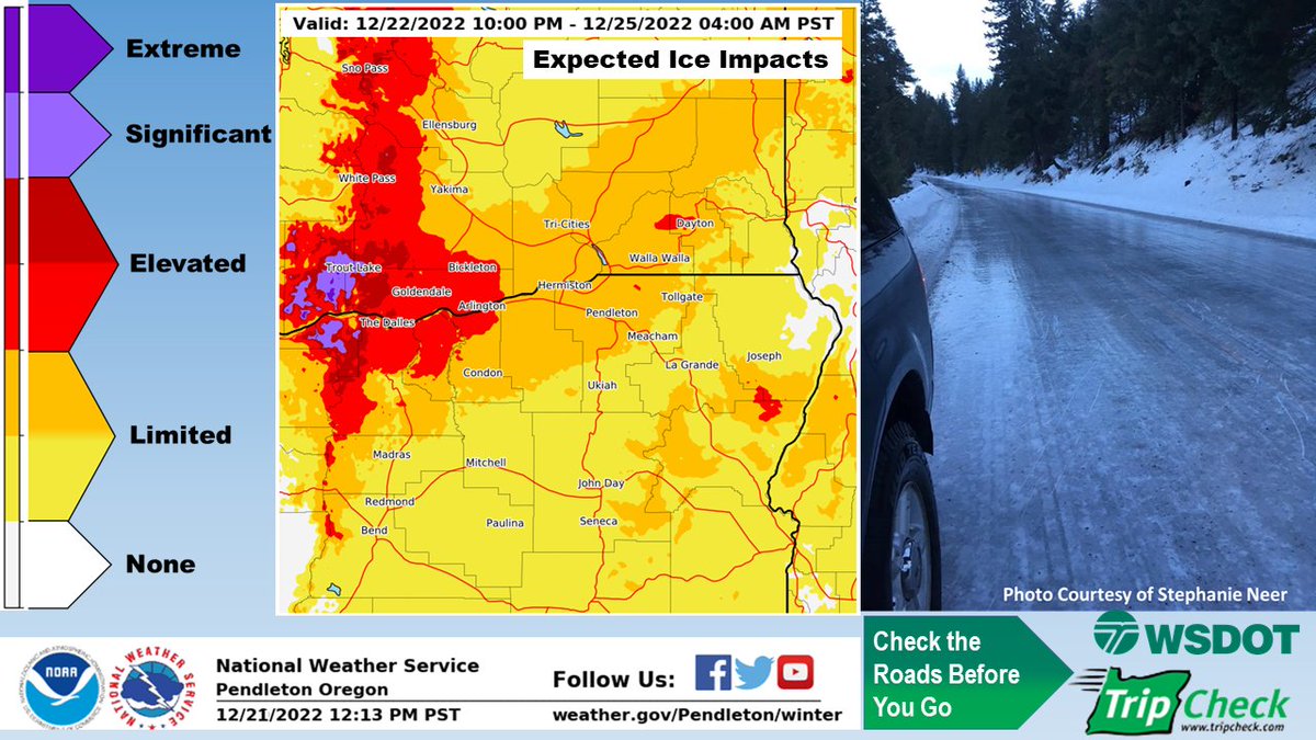 NWS Pendleton on Twitter "A weather system arriving tomorrow will push a leading band of snow
