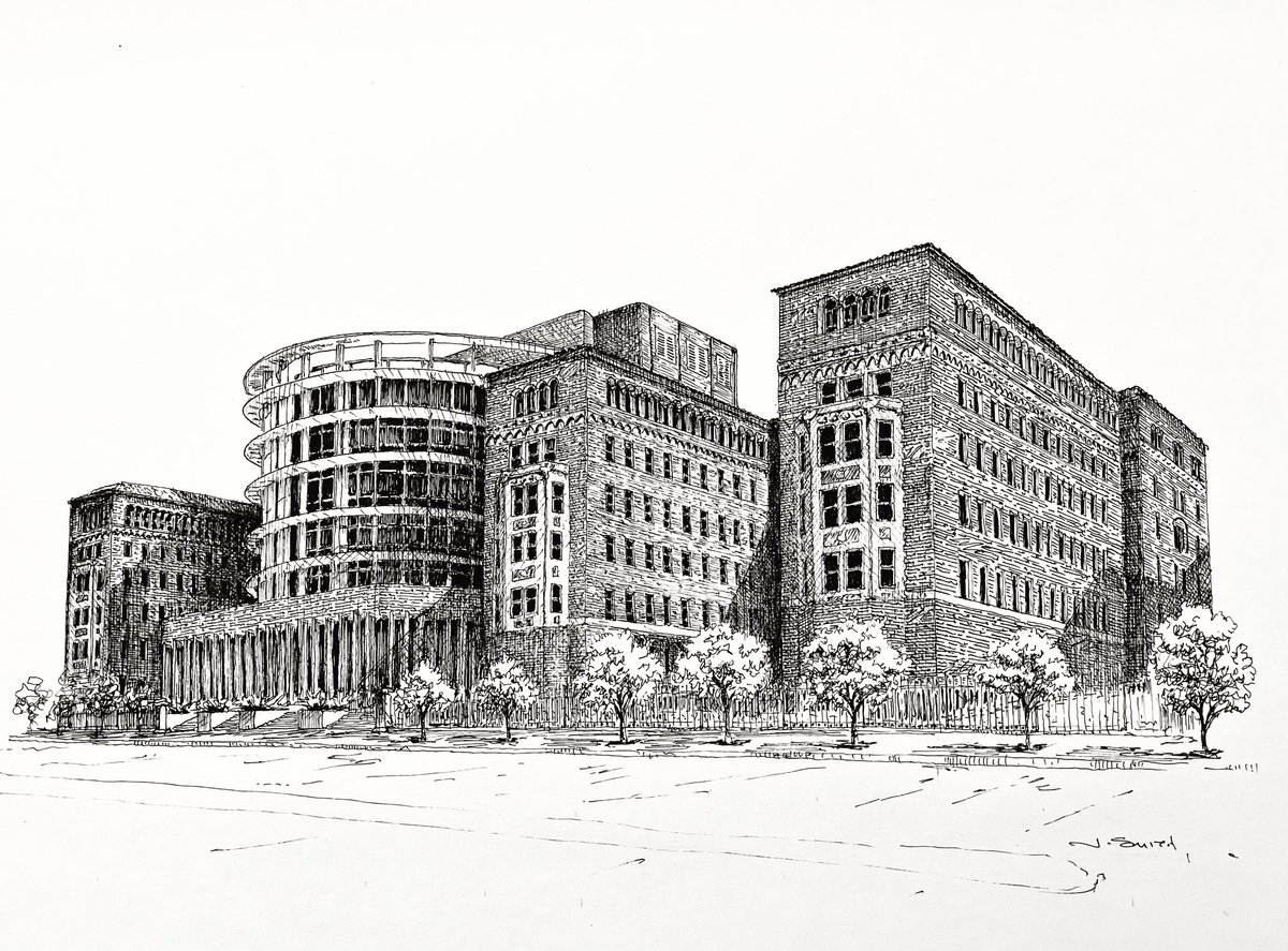 deadlywarbler's tweet photo. The first one is complete! 

San Francisco General Hospital. Now the Zuckerberg SF General Hospital 

@ZSFGCare @UMN_CFAM #radart https://t.co/5RE87Y07Vi