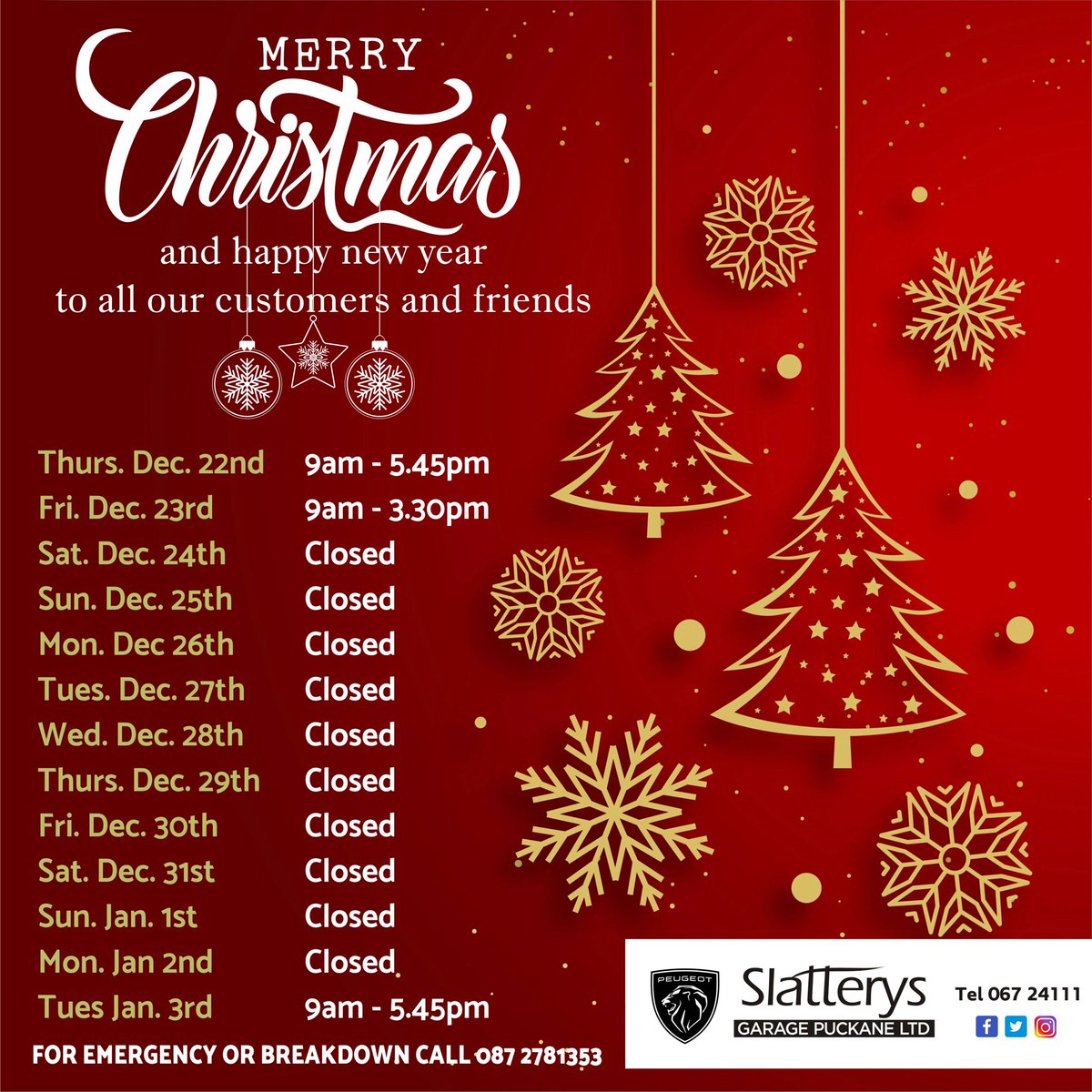 Slatterys Garage Ltd tweet media