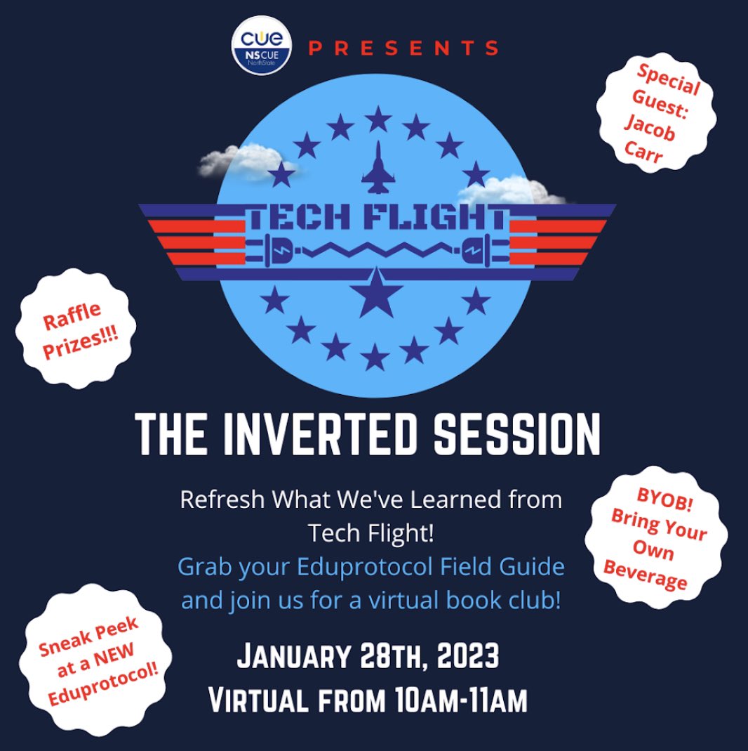 Save the Date! HUGE shout out to <a href="/mrcarrontheweb/">Mr. Carr on the Web</a>! We can’t wait to chat with you! #TechFlight2 #nscue #cue #wearecue #teacherpd