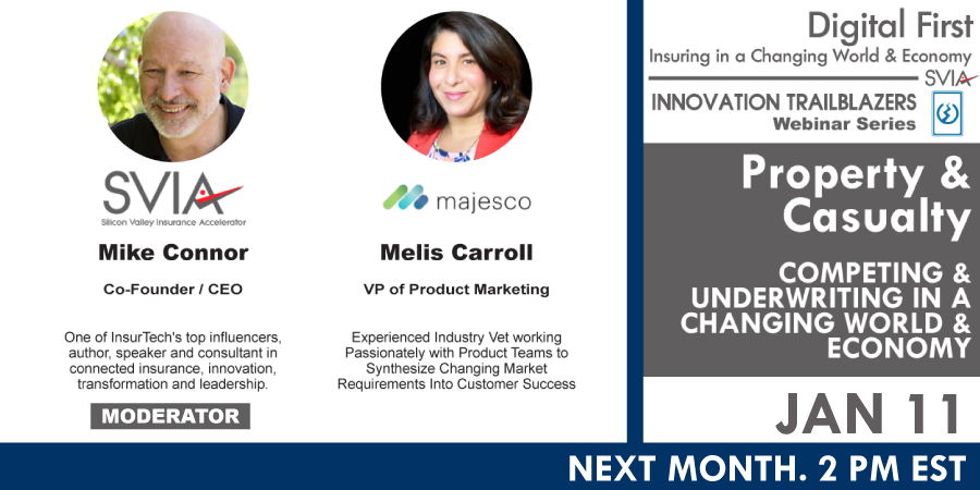 SVIAccelerator's tweet photo. Join @MikeatSpice of SVIA &amp; @carroll_melis of @Majesco_Inc at Our Free #InsurTech #Webinar | Info → https://t.co/0WyZorAPoL | #DigitalFirst #FutureOfInsurance #PandC #Underwriting #DigitalInsurance #Insurance2023 #InsurTech #SVIAEvents https://t.co/8I32LXLZcH