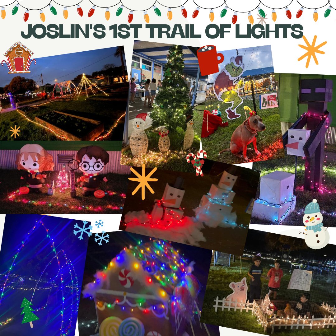 Joslin Elementary (@joslin_es) on Twitter photo 🎄🎀🌟THANK YOU to all of our amazing staff, parents, students, & community! You make Joslin Elementary the COOLEST SCHOOL IN SOUTH AUSTIN! If you missed our 1st Joslin PTA Trail of Lights, we hope to see you at next year. We wish everyone a happy holiday break. See you in 2023! 🎄🎀🌟THANK YOU to all of our amazing staff, parents, students, & community! You make Joslin Elementary the COOLEST SCHOOL IN SOUTH AUSTIN! If you missed our 1st Joslin PTA Trail of Lights, we hope to see you at next year. We wish everyone a happy holiday break. See you in 2023!