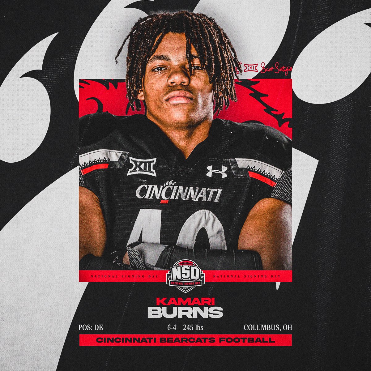 GoBearcatsFB's tweet image. Welcome to Cincinnati, @kamariburns18‼️

#Bearcats | #CinCityPride23
