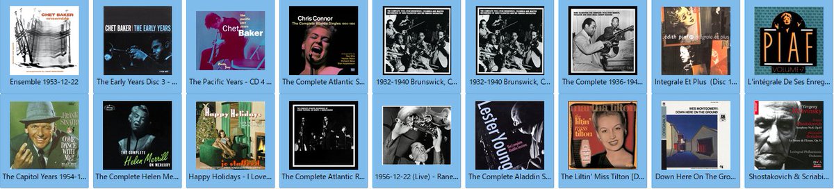 zivagolala's tweet photo. My Favorite Recording #Jazz #Music #Vocal #Classical
#December22th #OnThisDay
#DukeEllington
#ChetBaker
#ChrisConnor
#DukeEllington
#ÉdithPiaf
#FrankSinatra
#JoStafford
#LeeKonitz
#LesterYoung
#MarthaTilton
#HelenMerrill
#WesMontgomery
#YevgenyMravinsky https://t.co/xIOjhmh2U3