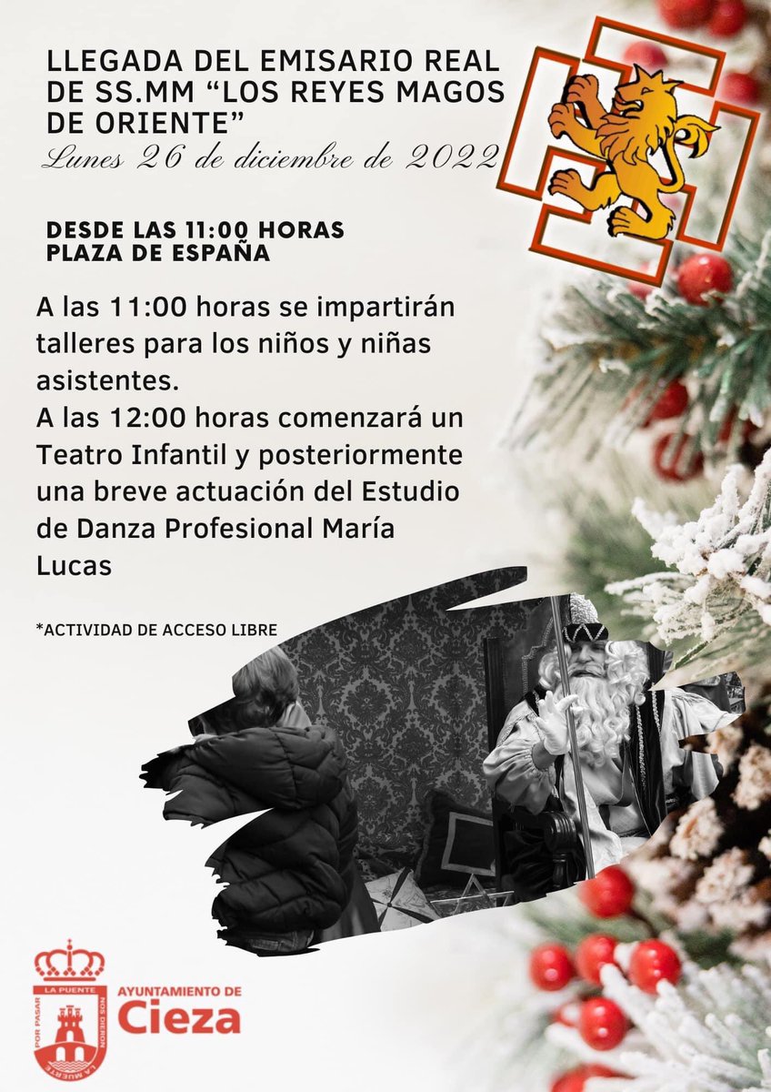 CiezaEnTuMano's tweet photo. 🚨ÚLTIMA HORA OJE Cieza - Hogar del Guía acaba de presentar su 𝐏𝐫𝐨𝐠𝐫𝐚𝐦𝐚𝐜𝐢ó𝐧 𝐍𝐚𝐯𝐢𝐝𝐚𝐝 𝟐𝟎𝟐𝟐/𝟐𝟑🎄🤴🏼🤴🏽🤴🏿

Aquí os traemos resumidamente los diferentes actos navideños 2022/23

Dentro Hilo ⬇️ https://t.co/m1Pxgo459a
