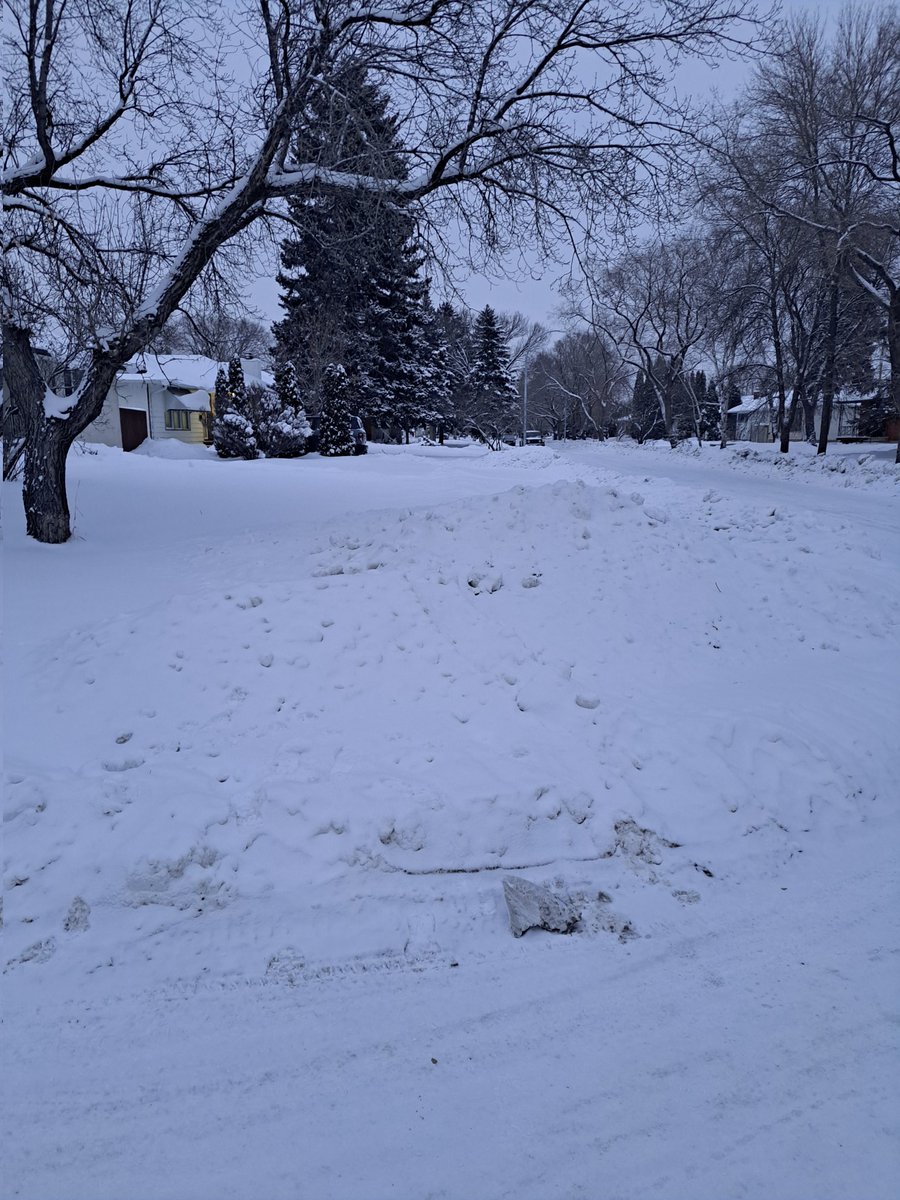 Another sidewalk made inaccessible by <a href="/cityofwinnipeg/">City of Winnipeg</a> . Keep up the great work!