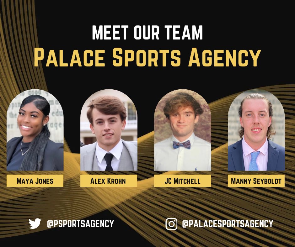 PSportsAgency's tweet photo. We are super excited to welcome in our first class of NIL Scouts/Agents! These 4 will be vital in our mission of taking care of our athletes as well as signing new ones‼️
 @__MayaJones @AlexKrohn2 @EmanuelSeyboldt @thejcmitchell https://t.co/BtVGFagFEc