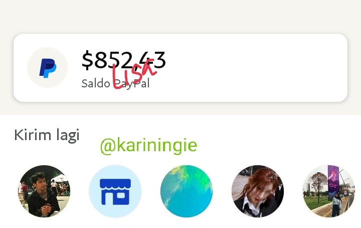 kariningie's tweet photo. wts saldo paypal
rate : 15.000
take all : 14.800

NO SCAM, GTC AMAN 250 TAG
order? https://t.co/boqmlfEypR
#zonauang https://t.co/vb5exv8xMe