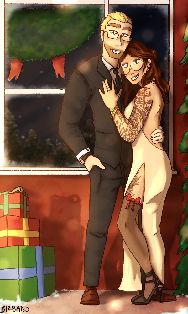 birbado's tweet photo. wishing you a holly jolly christmas (commission) from the toretti family!! 🎁🎄

#NoPixel #nopixelart https://t.co/KGEEFlgpTv