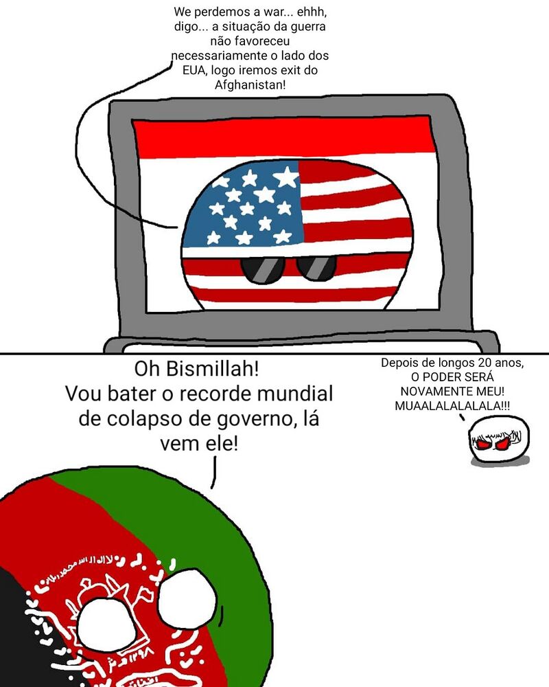 PolandBallPTBR's tweet photo. Speedrun de colapso de governo - feito por u/izmiterviking #Afghanistanball #USAball #Polandball #Countryballs #countryball https://t.co/PeMFkh1yK8
