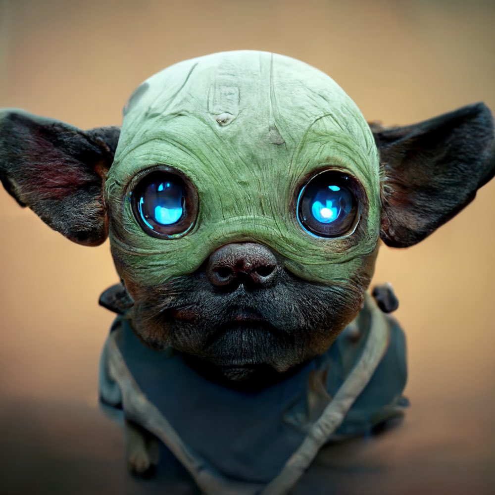 I wanted to congratulate @iamnftsimon and the <a href="/dogliens/">Dogliens</a> community one of the newest to be tokenized by <a href="/BullsApesProj/">Bulls and Apes Project</a> - and personally thank Simon for onboarding me into the group- I’m really liking my new buddy- I think he needs a name (not mucous) - any ideas?