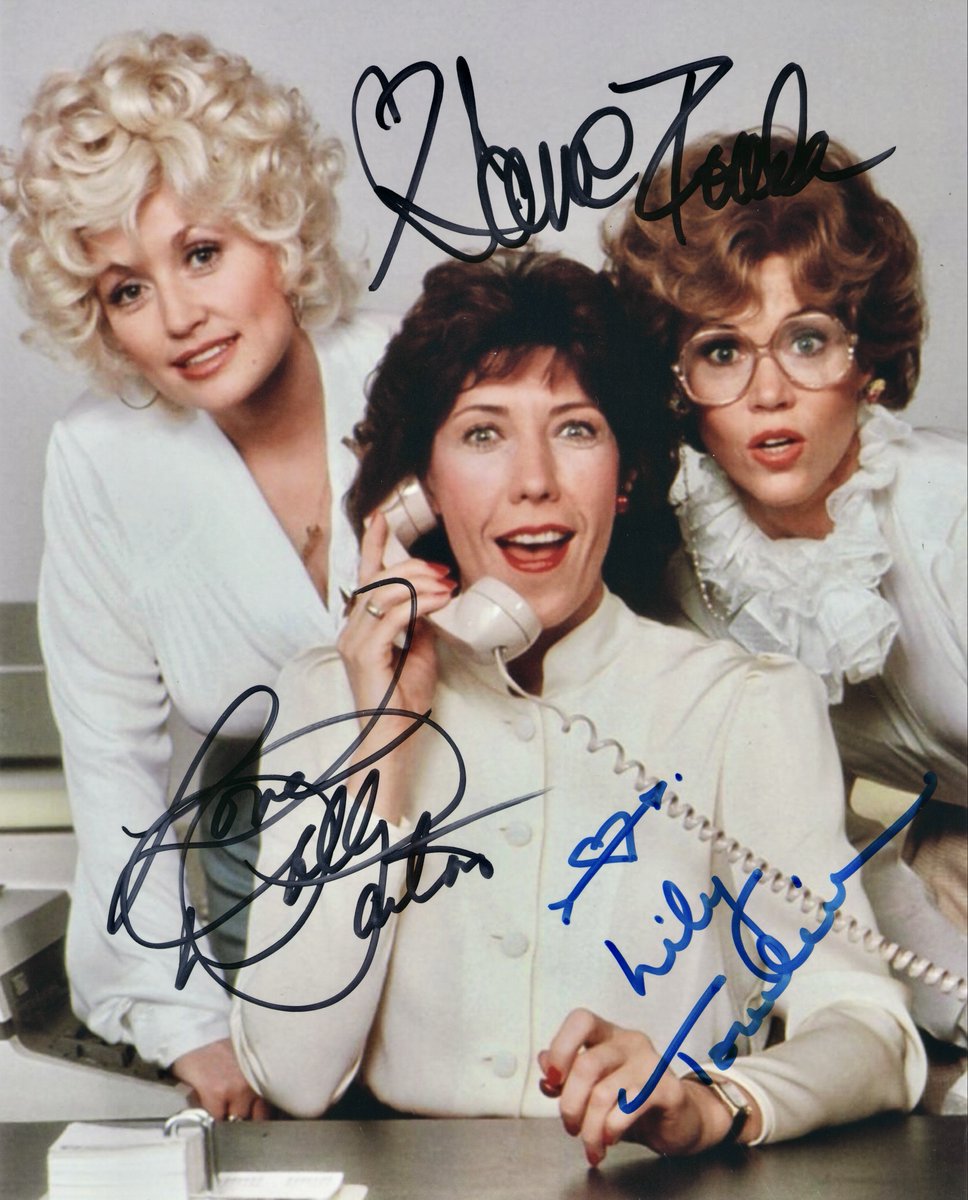 staytoonedfolks's tweet photo. Happy Birthday to the iconic @Janefonda! ๐
#9to5 photo signed by Fonda, @LilyTomlin & @DollyParton from our collection.
#JaneFonda #TallStory #Barbarella #TheyShootHorsesDontThey #OnGoldenPond #MonsterInLaw #GeorgiaRule #BookClub #ElenaofAvalor #GraceandFrankie #Luck #80forBrady https://t.co/sL15XVW4qm