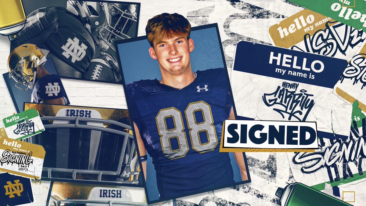Official! #ThinkBig ☘️
<a href="/NDFootball/">Notre Dame Football</a> <a href="/Marcus_Freeman1/">Marcus Freeman</a> <a href="/GeradParker1/">Gerad Parker</a>