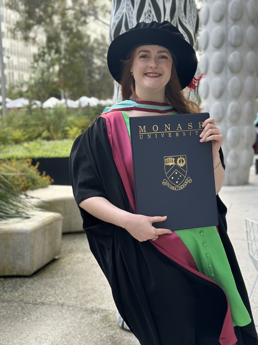 Last week I graduated from my PhD! Feeling very grateful to all the wonderful people <a href="/Hudson_Research/">Hudson Institute of Medical Research</a> -  especially my supervisor A/Prof Patrick Western who supported me along the way. Excited to continue this work for my first year as a Postdoc! #PhD #PhDone #Graduation 🥂👩🏼‍🔬🧬