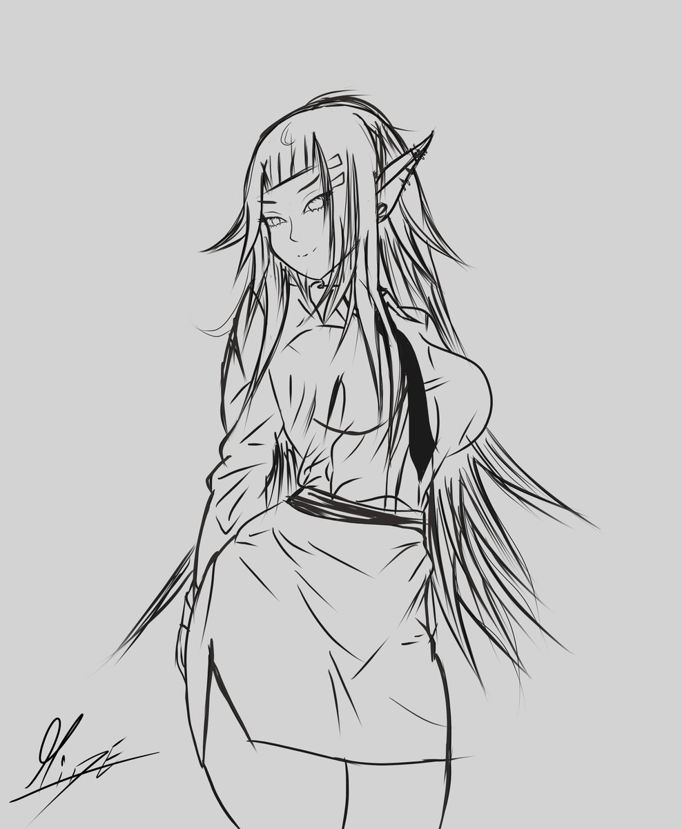 Hidehzk's tweet photo. Ok I am happy with the sketch now
I'll do lineart and color tomorrow
Considering I have close to 0 experience with drawing (I was more of a painter) I'm really shocked by how easy it's been for me using a drawing tablet.
#HideART #Lexillust #ENVtuber #Vtubers https://t.co/DIY8Xo3aSC