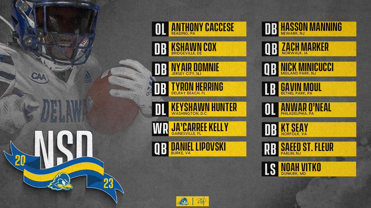 What a day 💙💛 Let’s give it up for this class! <a href="/Zmarker00/">Zach Marker</a> <a href="/dlipovskii/">Daniel Lipovski</a> <a href="/NickMinicucci/">Nicholas Minicucci IV</a> <a href="/saeed8stfleur/">Saeed St.Fleur #7</a> <a href="/dagreatkelly/">Ja’Carree Kelly</a> @OnealAnwar77 <a href="/caccese_ac/">Anthony K Caccese</a> <a href="/Keyys_55/">Keyshawn Hunter</a> <a href="/GavinMoul/">Gavin Moul</a> @herring_tyron <a href="/DomnieNyair/">Nyair Domnie</a> <a href="/kshawn_c7/">Kshawn Cox 🏝</a> @kelvinseayjr <a href="/ManningHasson/">Hasson Manning</a> <a href="/noahvitko/">noahvitko 32</a> #HENergy23 #BuckleUp