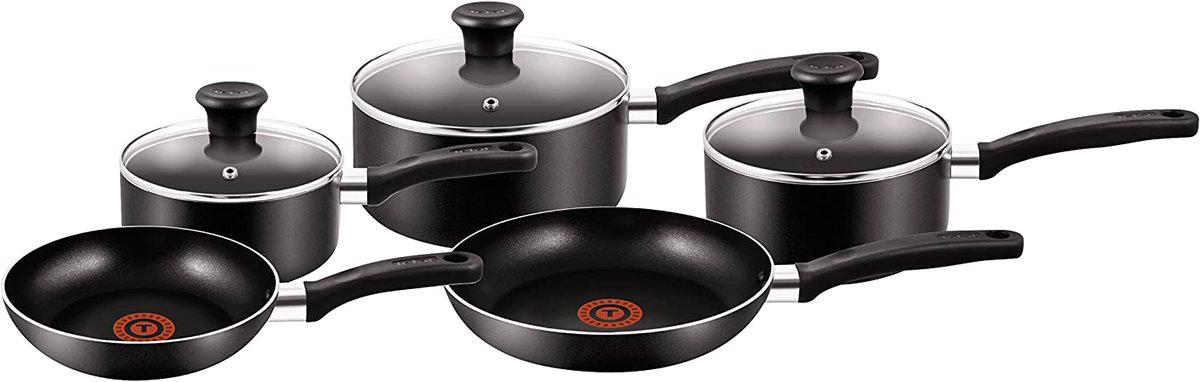 Tefal 5 Piece, Unique Thermospot technology lets the consumer know when the frying pan has reached its optimum cooking temperature. https://t.co/8HToijaaFd via @amazon https://t.co/OwbdCtOVlm