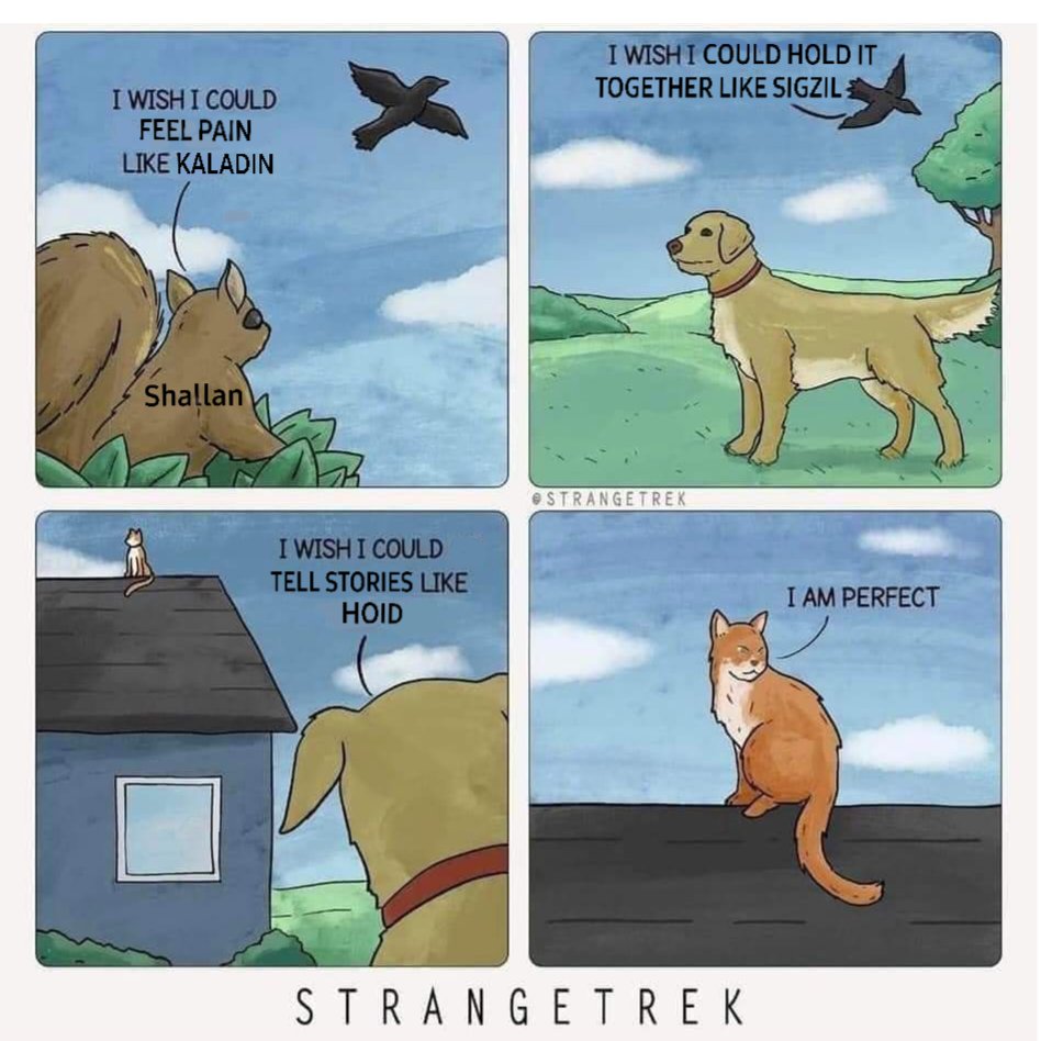 cosmere_play's tweet photo. Original comic by strangetrek, text altered by me
#stormlightarchive #cremposting https://t.co/bgoVnuwlaU