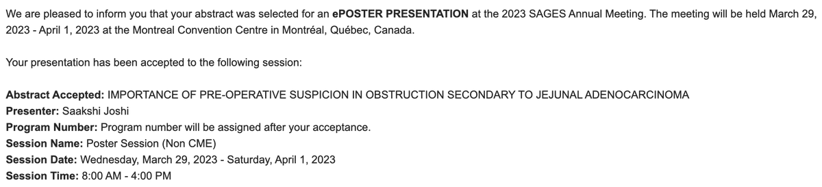 Gastronaut__'s tweet photo. Excited to be presenting at SAGES Annual Conference in Montreal this year! Bringing me back home to Canada :) #SAGES @SAGES_Updates @SurgEndosc https://t.co/AfHfWi8mo7