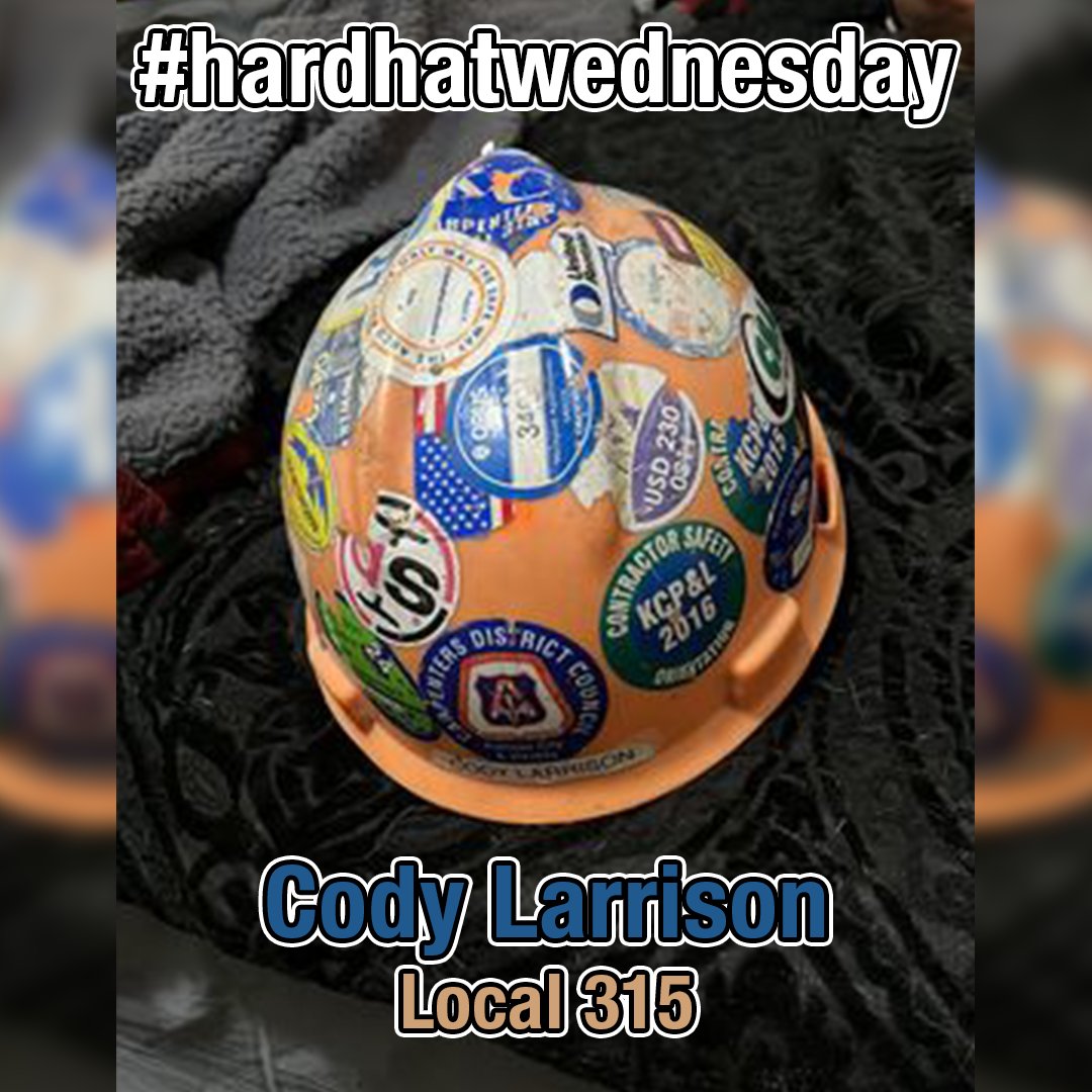 MidAmCarpenters's tweet image. Merry #HardHatWednesday! This one comes to us from Cody Larrison of #Local315 in Kansas City. This journeyman has got quite the set decals on his hardhat! Looks good Cody! 
Show us what you got and DM us your beautifully unique hardhats! 🙌