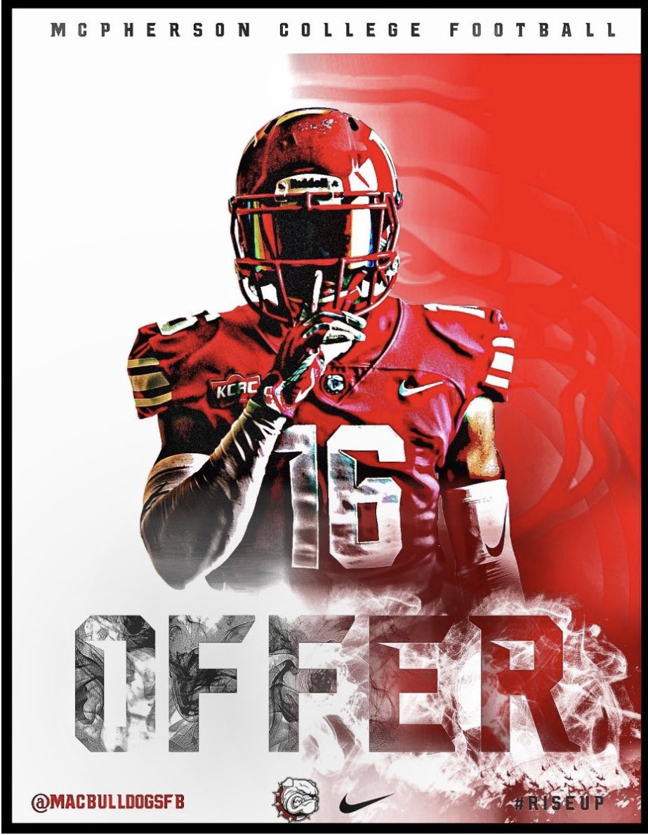 Jayden Smith (@jay_smith020) on Twitter photo Blessed to receive an offer from McPherson College!!! <a href="/CoachJFisc/">Coach Fiscus</a> <a href="/MACBulldogsFB/">McPherson Football</a> <a href="/CodySparks/">Cody Sparks</a> <a href="/TateBenton/">Tate Benton</a> <a href="/beebefootball/">Beebe Badger Football</a> Blessed to receive an offer from McPherson College!!! <a href="/CoachJFisc/">Coach Fiscus</a> <a href="/MACBulldogsFB/">McPherson Football</a> <a href="/CodySparks/">Cody Sparks</a> <a href="/TateBenton/">Tate Benton</a> <a href="/beebefootball/">Beebe Badger Football</a>