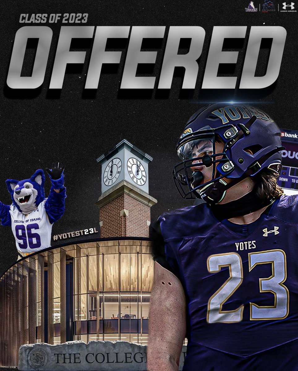 After talking with <a href="/CoachJewell/">Chris Jewell</a> I’m excited to announce I have received an offer from the College of Idaho! #goyotes <a href="/CoachCross2/">Coach Sheldon Cross</a> <a href="/Coach_Bonds253/">Drew Bonds</a> <a href="/CoachMaui/">Maui Borden</a>