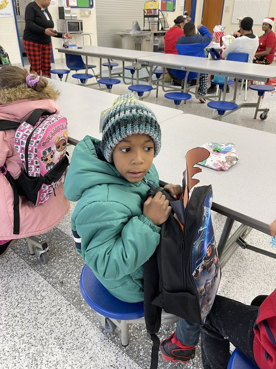 mrslohr4's tweet photo. Some our sweet babies, ready for break, in their brand new hats! We had some wonderful churches donate these handmade hats to our students. They were an absolute hit!! @CEES_Jackets https://t.co/g5YwJBUfmx