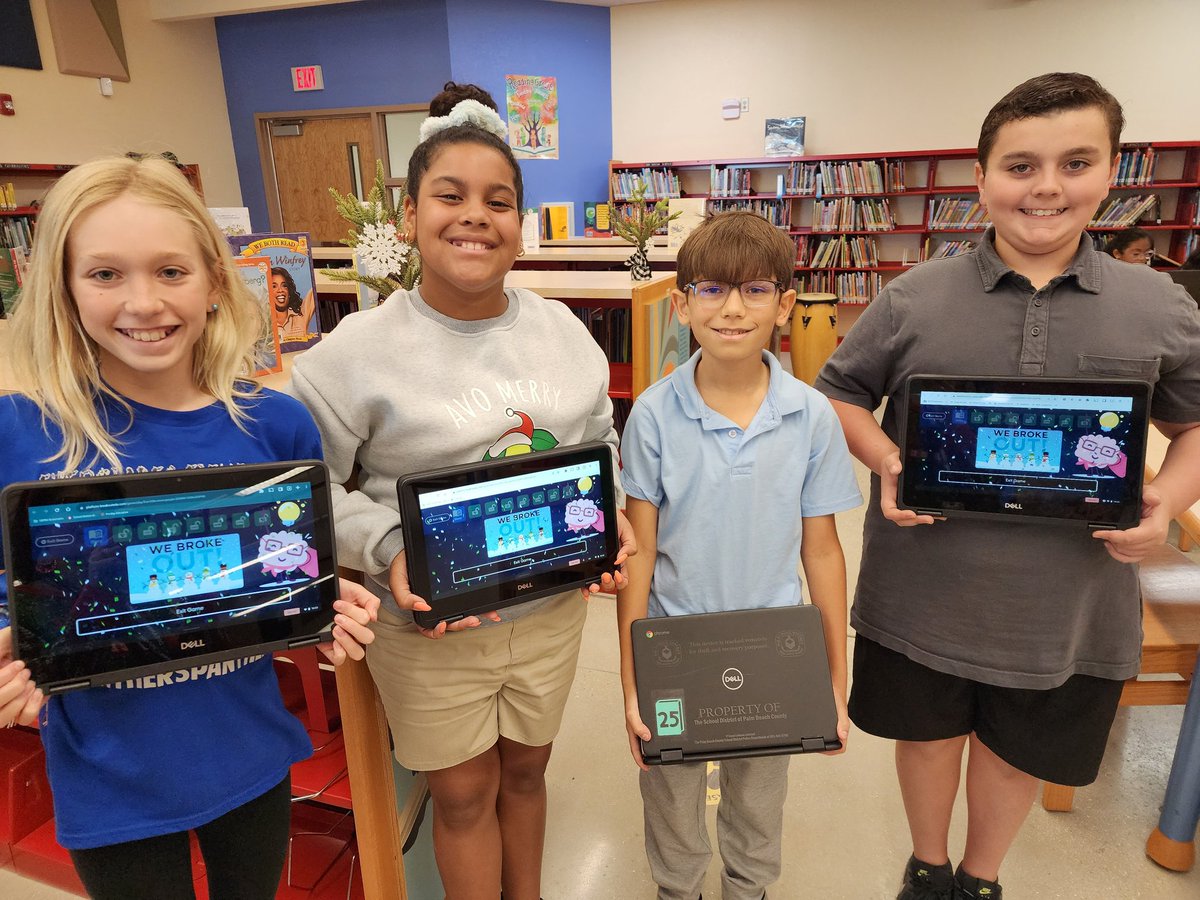 EESMediaReaders's tweet photo. 5th grade had a blast using #criticalthinking skills to break out! @breakoutEDU #webrokeout #ProudPanthers @DRoss_EESPrinc @pbcsd #lovemylibrarypbcsd https://t.co/jTUQveC56Y