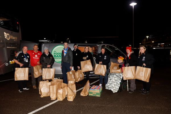 foxestrust's tweet photo. First part of the festive period matchday foodbank activity from the LCFC family (club &amp; fans) was completed prior to the Milton Keynes game
#lcfc #foodbanks #foxestrust https://t.co/J2U8GXFqQE
