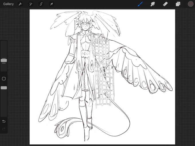 Personal dnd character design I'm working on, aasimar paladin bc I haven't designed an aasimar yet 