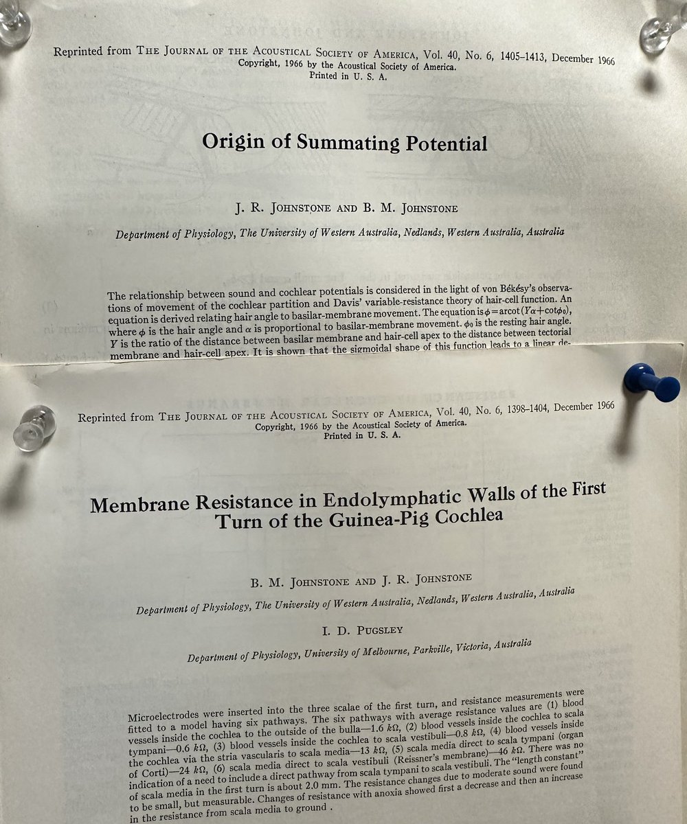 On the last day before uni shutdown for the holidays posting the very first 2 papers from our lab. 1966! I (current head) wasn’t even born yet.