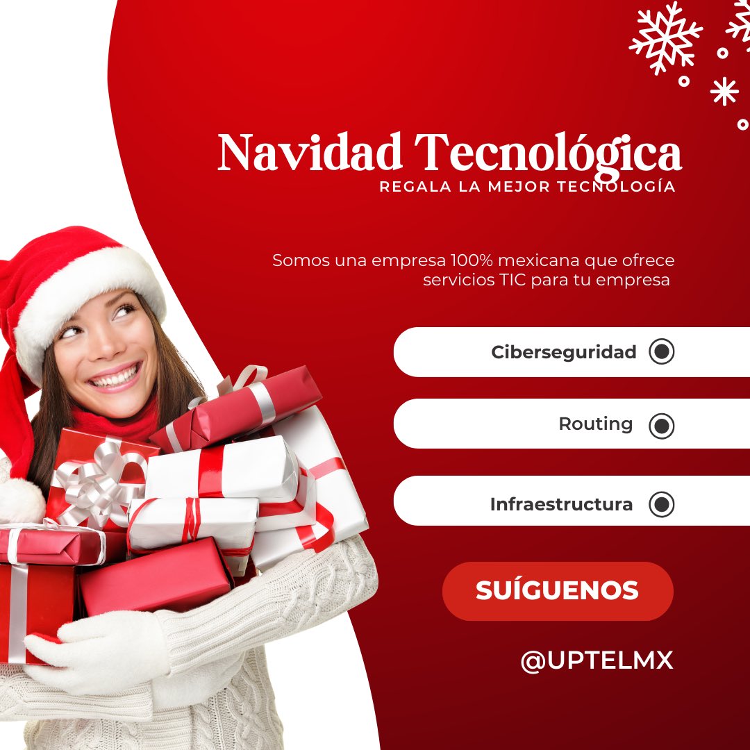 UptelMx's tweet photo. ¿Aún no sabes qué regalar de navidad?
Te dejamos una recomendación 👀
.
.
.
#uptelmx #uptel #navidad https://t.co/OH2NGiLu5j