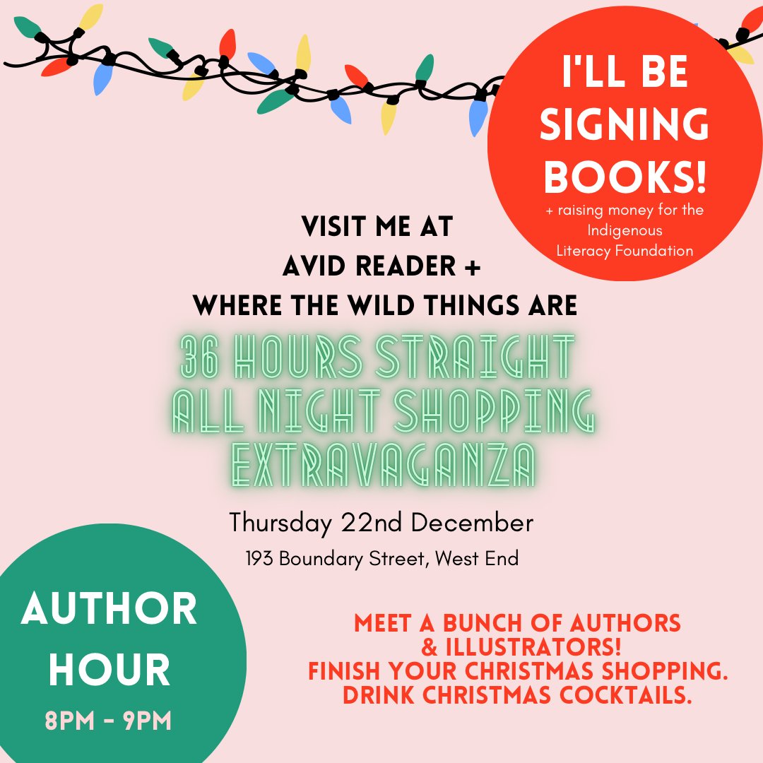In Brisbane and at a loose end this evening? Got a few last-minute presents to sort out? Interested in chatting to a bunch of Brisbane's finest writers? Here's an idea: @avidreader4101, from 8PM. I'll be there along with the likes of @ChristineJackmn, @SallyPiper & @m_riwoe