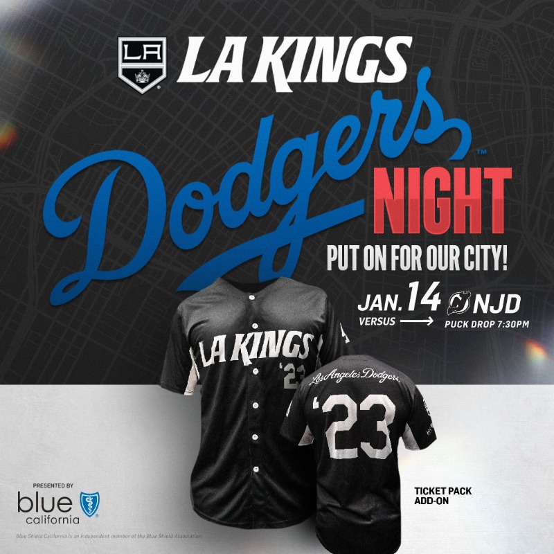 LA Kings on X: GET UP LA!!! ⚾️ Don't miss @Dodgers Night, presented by  @BlueShieldCA, on Jan. 14! 👇 / X