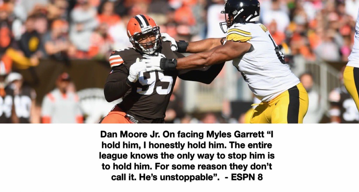 #Browns the league only has one way to stop Myles Garrett 👀
