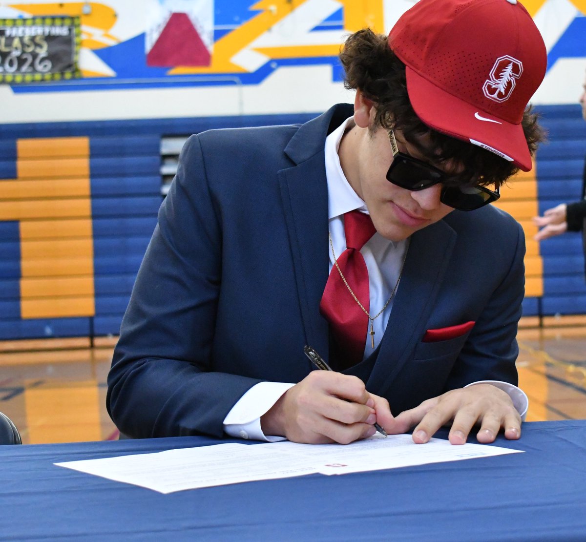 MillikanHSFB's tweet photo. Signed, sealed and delivered! Congrats to Long Beach 2023 QB Myles Jackson @MylesTJacksonQB on officially signing his NLI with Stanford University @StanfordFball #WinTheDay https://t.co/bjq5DUfctk