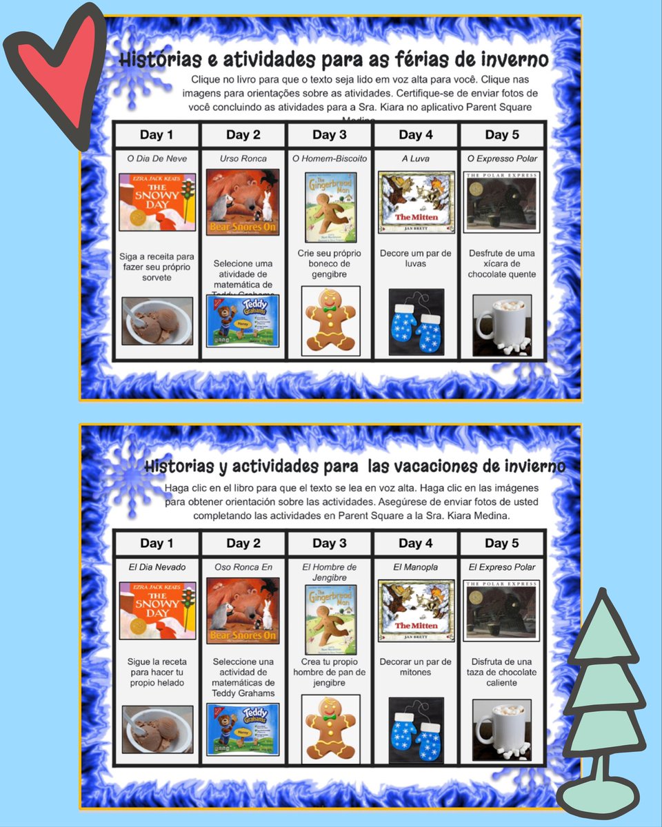 ME_VanderSloot's tweet photo. Fun and engaging holiday stories and activities for winter break! ❄️ Accessible for all students and families, especially our ML learners! ☃️ @HPSParkville @EzzieFigueroa @CTELDirector @Jechev @golgc001 @mevogt1 @mathBawesome https://t.co/PXAAC2n1Fn