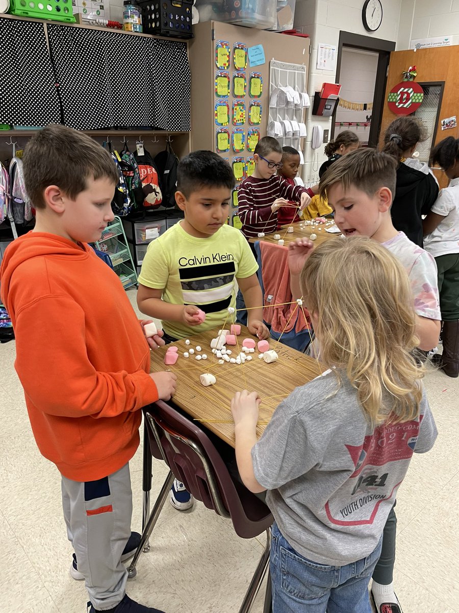 STEM Day with our third and kinder friends! Who can build the tallest Marshmallow Tower?  <a href="/CherokeeSchools/">Cherokee Co. Schools</a> <a href="/Matt_Kimbrell68/">Matt Kimbrell</a> 🎄