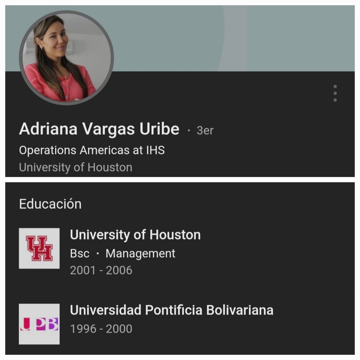 oscarjahir_'s tweet photo. Adriana Lizeth Vargas Uribe dice haberse graduado como Administradora de Empresas en la @UPBBGA y @UHouston, pero han pasado más de 22 años y aún no se ha inscrito en el Consejo Profesional de Administradores en Colombia ¿Será por eso que nunca ha podido aceptar un cargo público? https://t.co/wTiGUlVYe2